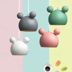 Macaron Color Restaurant Chandelier Bedroom Lighting Hanging Store Decorative Fixture Showroom Personality Pendant Light Children's Room 1-light E26/E27 Base Pendant Light