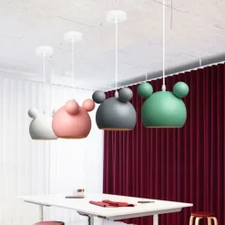 Macaron Color Restaurant Chandelier Bedroom Lighting Hanging Store Decorative Fixture Showroom Personality Pendant Light Children's Room 1-light E26/E27 Base Pendant Light