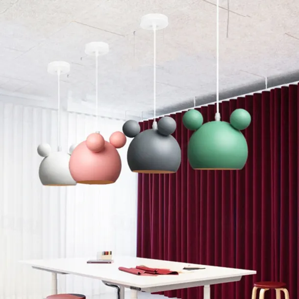Macaron Color Restaurant Chandelier Bedroom Lighting Hanging Store Decorative Fixture Showroom Personality Pendant Light Children's Room 1-light E26/E27 Base Pendant Light