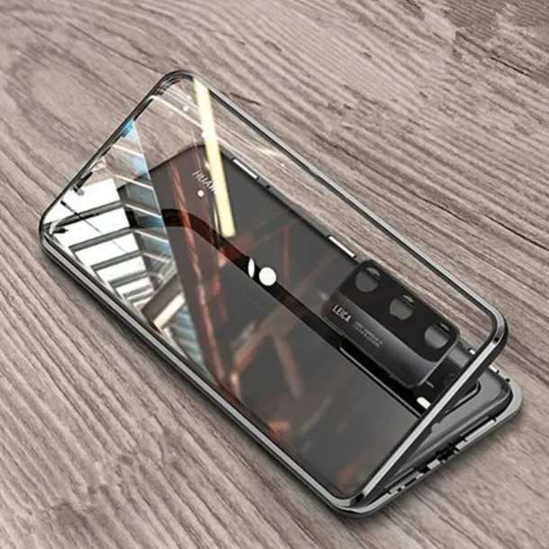 Magnetic Adsorption Tempered Glass Double Sided Case For Huawei P40 P30 Pro Lite Coque 360 Protective Cases with Carmera Lens Protector for Huawei Mate 30 20 Pro Nova 7i 6SE