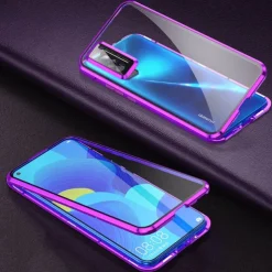 Magnetic Adsorption Tempered Glass Double Sided Case For Huawei P40 P30 Pro Lite Coque 360 Protective Cases with Carmera Lens Protector for Huawei Mate 30 20 Pro Nova 7i 6SE