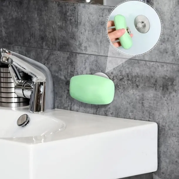 Magnetic Soap Holder Self Draining,Bar Soap Holder for Shower Wall, Stainless Steel Soap Savers for Bar Soap, Kitchen/Bathroom Soap Dishes, Easy Clean Soap Holders for Shower