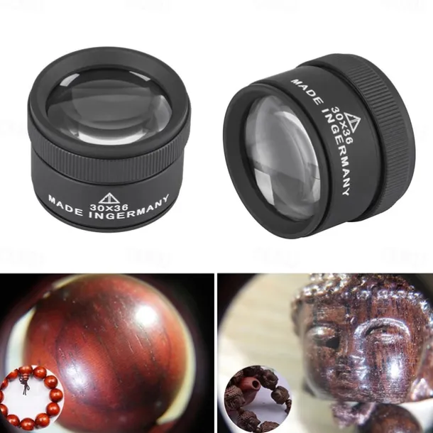 Magnifier Portable Handheld 30 X Reading Inspection 40 mm Metal Adults'