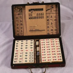 Mahjong Classic Game With Wood Storage Case Family Game For 4 Players Entertainment Best Gift