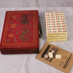Mahjong Classic Game With Wood Storage Case Family Game For 4 Players Entertainment Best Gift