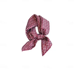 Male 100% Silk Square Scarf Formal Outdoor Vacation Dark Brown Wine Scarf