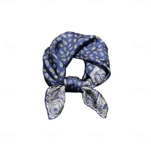 Male 100% Silk Square Scarf Formal Outdoor Vacation Dark Brown Wine Scarf