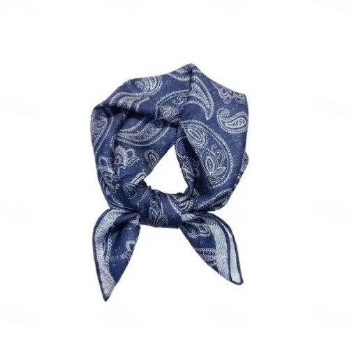 Male 100% Silk Square Scarf Formal Outdoor Vacation Dark Brown Wine Scarf