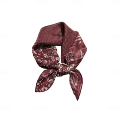 Male 100% Silk Square Scarf Outdoor Vacation Office Dark Yellow Black Scarf