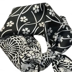 Male 100% Silk Square Scarf Outdoor Vacation Office Dark Yellow Black Scarf