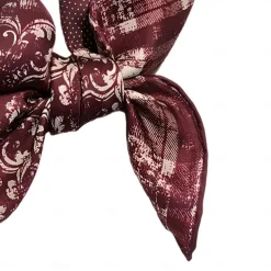 Male 100% Silk Square Scarf Outdoor Vacation Office Dark Yellow Black Scarf