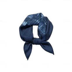 Male 100% Silk Square Scarf Outdoor Vacation Office Dark Yellow Black Scarf