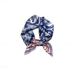 Male 100% Silk Square Scarf Outdoor Vacation Office Dark Yellow Black Scarf