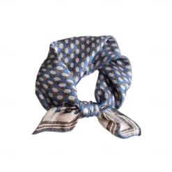 Male 100% Silk Square Scarf Outdoor Vacation Office White Red Scarf Floral