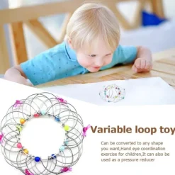 Mandala Decompression Flower Basket & Steel Ring Sensory Toys - Relieve Stress and Anxiety for Kids and Adults - Perfect Halloween and Christmas Gift for Fidgeters, Autistic and ADHD Individuals