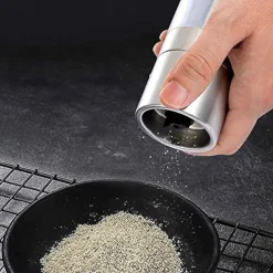 Manual Salt Pepper Grinder,Mill Sleek Stainless Steel with Adjustable Ceramic Grinding Mechanism,2 in 1 Spice Mills Grinder Pepper Shakers