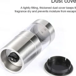 Manual Salt Pepper Grinder,Mill Sleek Stainless Steel with Adjustable Ceramic Grinding Mechanism,2 in 1 Spice Mills Grinder Pepper Shakers