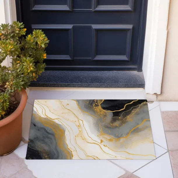 Marble Pattern Doormat Floor Mats Washable Rugs Kitchen Mat Non-Slip Oil Proof Rug Indoor Outdoor Mat Bedroom Decor Bathroom Mat Entrance Rug