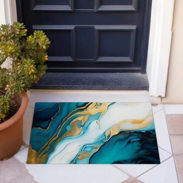 Marble Pattern Doormat Floor Mats Washable Rugs Kitchen Mat Non-Slip Oil Proof Rug Indoor Outdoor Mat Bedroom Decor Bathroom Mat Entrance Rug