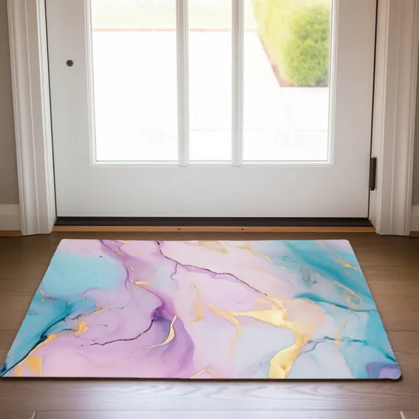 Marble Pattern Doormat Floor Mats Washable Rugs Kitchen Mat Non-Slip Oil Proof Rug Indoor Outdoor Mat Bedroom Decor Bathroom Mat Entrance Rug