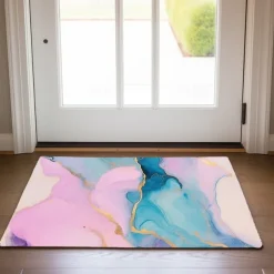 Marble Pattern Doormat Floor Mats Washable Rugs Kitchen Mat Non-Slip Oil Proof Rug Indoor Outdoor Mat Bedroom Decor Bathroom Mat Entrance Rug