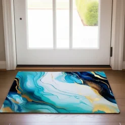 Marble Pattern Doormat Floor Mats Washable Rugs Kitchen Mat Non-Slip Oil Proof Rug Indoor Outdoor Mat Bedroom Decor Bathroom Mat Entrance Rug