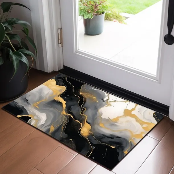Marble Pattern Doormat Floor Mats Washable Rugs Kitchen Mat Non-Slip Oil Proof Rug Indoor Outdoor Mat Bedroom Decor Bathroom Mat Entrance Rug