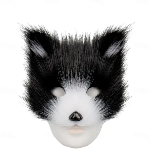Mask and Tail Set Cosplay for Women 10" Long Tail Carnival Costume