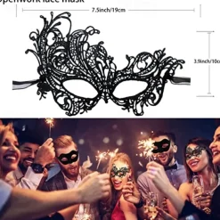 Masquerade Mask for Women Venetian Lace Eye Mask For Party Prom Ball Costume Mardi Gras For Couples