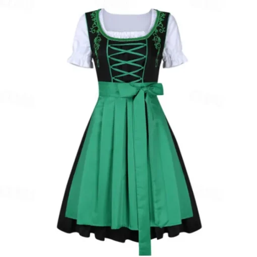 Masquerade Oktoberfest Dress Cosplay Costume Masquerade Oktoberfest / Beer Wiesn Traditional Style Traditional Costume Dress Wiesn Women's Dress Traditional Style Cloth Blouse Dress Apron