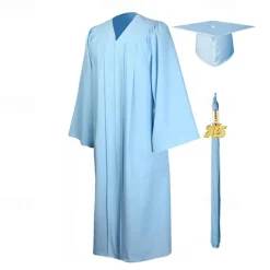 Matte Graduation Gown Cap Tassel Set 2025 for High School and Bachelor