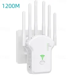 1200Mbps WiFi Repeater Wireless WiFi Signal Repeater Dual-Band 2.4G 5G Network Amplifier WPS Router