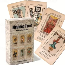 Meaning Tarot Card With Meaning On Them Beginner Tarot Keyword Antiqued Tarot Deck Learn Tarot 78 Cards for Christmas Gifts
