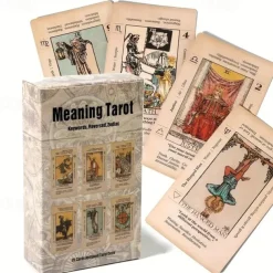 Meaning Tarot Card With Meaning On Them Beginner Tarot Keyword Antiqued Tarot Deck Learn Tarot 78 Cards for Christmas Gifts
