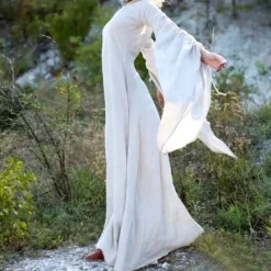 Medieval Cocktail Dress Vintage Dress Ankle Length Party Costume Tunic Dress Viking Outlander Ranger Fancy Dress Women's Celtic Fantasy Halloween Carnival Masquerade Party / Evening LARP Ren Faire