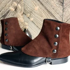 Medieval Renaissance Boot Covers Spats Shoe Cover Knight Ritter Viking Fancy Dress Unisex Fantasy Halloween Carnival Party LARP Ren Faire Adults' Shoe Cover