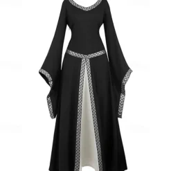 Medieval Renaissance Cocktail Dress Prom Dress Outlander Elven Fancy Dress Women's Halloween Carnival Masquerade LARP Ren Faire Festival Adults' Dress