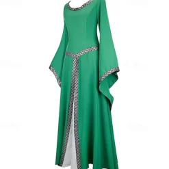 Medieval Renaissance Cocktail Dress Prom Dress Outlander Elven Fancy Dress Women's Halloween Carnival Masquerade LARP Ren Faire Festival Adults' Dress