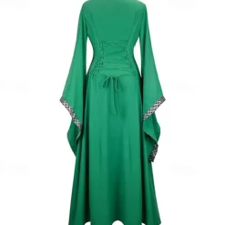 Medieval Renaissance Cocktail Dress Prom Dress Outlander Elven Fancy Dress Women's Halloween Carnival Masquerade LARP Ren Faire Festival Adults' Dress