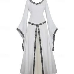 Medieval Renaissance Cocktail Dress Prom Dress Outlander Elven Fancy Dress Women's Halloween Carnival Masquerade LARP Ren Faire Festival Adults' Dress