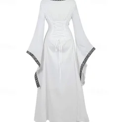 Medieval Renaissance Cocktail Dress Prom Dress Outlander Elven Fancy Dress Women's Halloween Carnival Masquerade LARP Ren Faire Festival Adults' Dress