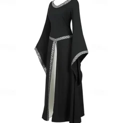 Medieval Renaissance Cocktail Dress Prom Dress Outlander Elven Fancy Dress Women's Halloween Carnival Masquerade LARP Ren Faire Festival Adults' Dress