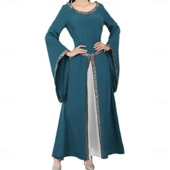 Medieval Renaissance Cocktail Dress Prom Dress Outlander Elven Fancy Dress Women's Halloween Carnival Masquerade LARP Ren Faire Festival Adults' Dress
