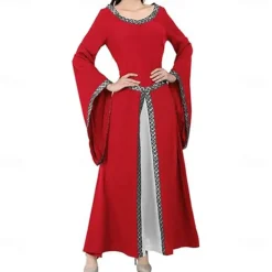 Medieval Renaissance Cocktail Dress Prom Dress Outlander Elven Fancy Dress Women's Halloween Carnival Masquerade LARP Ren Faire Festival Adults' Dress