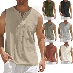 Medieval Renaissance 17th Century Blouse / Shirt Pirate Knight Ritter Viking Drawstring Fancy Dress Men's Pirate Halloween Masquerade Casual Daily LARP Ren Faire Adults' Shirt