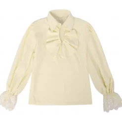 Medieval Renaissance 17th Century Blouse / Shirt Warrior Ranger Solid Color Fancy Dress Boys' Pirate Fantasy Royal Halloween Carnival Masquerade Performance Renaissance Fair LARP Kid's Shirt