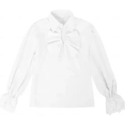 Medieval Renaissance 17th Century Blouse / Shirt Warrior Ranger Solid Color Fancy Dress Boys' Pirate Fantasy Royal Halloween Carnival Masquerade Performance Renaissance Fair LARP Kid's Shirt