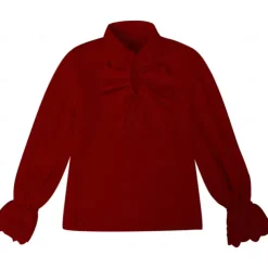 Medieval Renaissance 17th Century Blouse / Shirt Warrior Ranger Solid Color Fancy Dress Boys' Pirate Fantasy Royal Halloween Carnival Masquerade Performance Renaissance Fair LARP Kid's Shirt