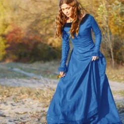 Medieval 18th Century Vintage Dress Maxi Dress Tunic Dress Viking Outlander Ranger Fancy Dress Women's Celtic Viking Halloween Masquerade Party & Evening LARP Ren Faire Adults' Dress All Seasons