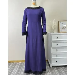 Medieval 18th Century Vintage Dress Maxi Dress Tunic Dress Viking Outlander Ranger Fancy Dress Women's Celtic Viking Halloween Masquerade Party & Evening LARP Ren Faire Adults' Dress All Seasons